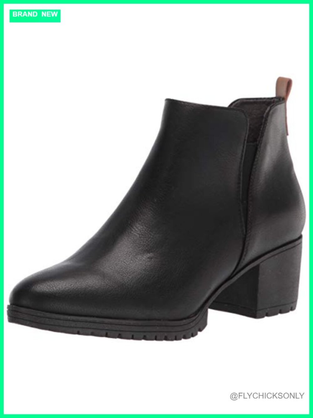Dr Scholl's London Women's Slip On Ankle Bootie Recycled Faux Leather Heel